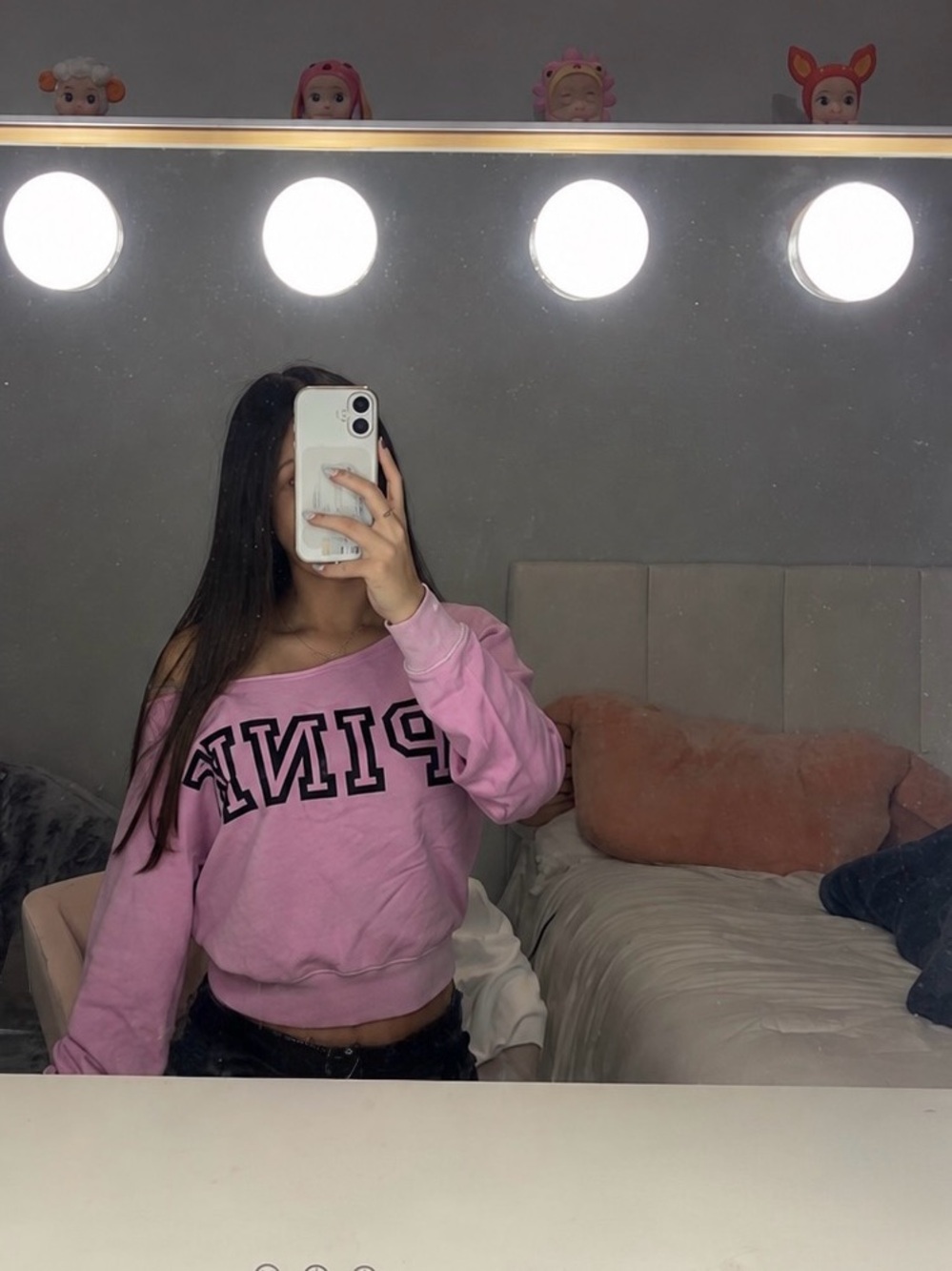 PINK Victoria's Secret Cropped Off-the-Shoulder
Sweatshirt - Size XS
